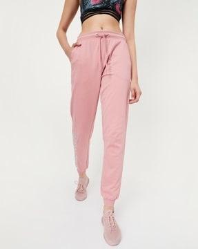women straight joggers with elasticated waist