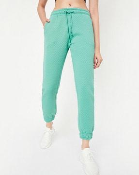 women straight joggers with elasticated waist