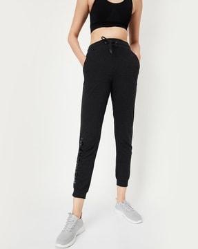 women straight joggers with elasticated waist