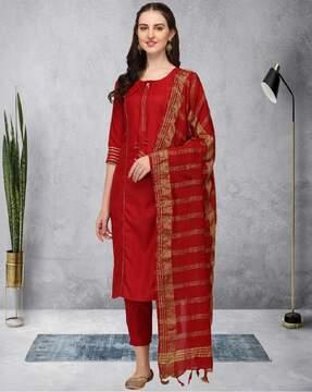 women straight kurta set