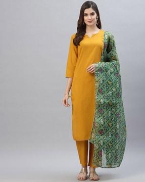 women straight kurta set