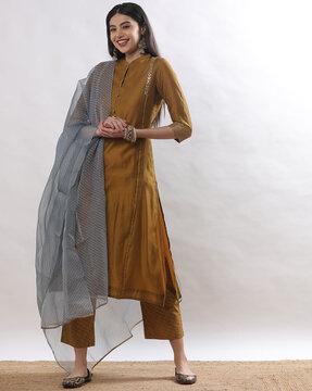 women straight kurta suit set