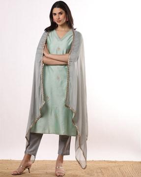 women straight kurta suit set