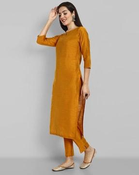 women straight kurta suit set