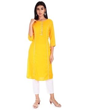 women straight kurta suit set