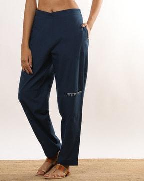 women straight pants with pockets