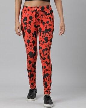 women straight printed track pants