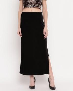 women straight skirt with elasticated waist