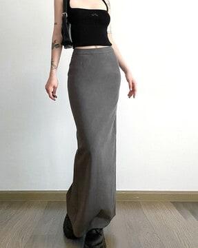 women straight skirt with elasticated waist