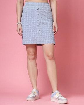 women straight skirt with elasticated waist