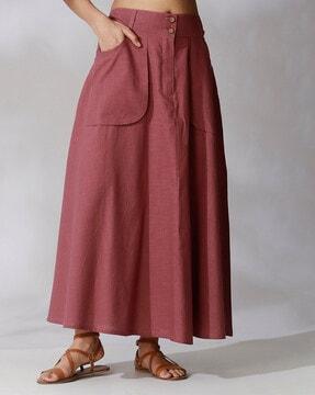 women straight skirt with insert pockets