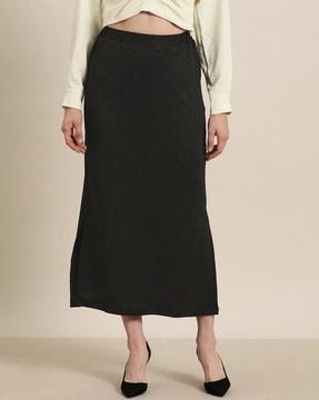 women straight skirt with side slit
