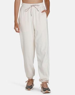 women straight track pants with drawstring waist