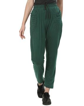 women straight track pants with drawstring waist