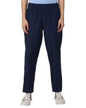 women straight track pants with elasticated waist