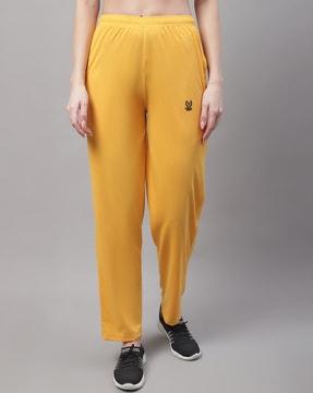 women straight track pants with elasticated waist