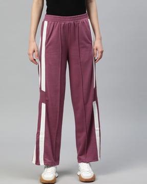 women straight track pants with elasticated waist