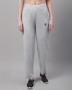 women straight track pants with elasticated waist