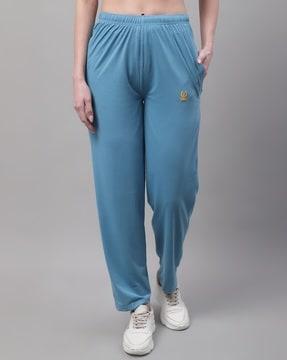 women straight track pants with elasticated waist