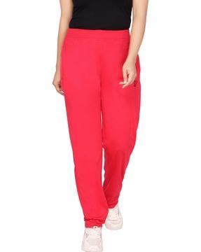 women straight track pants with elasticated waist