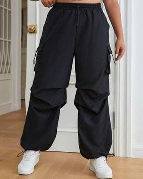 women straight track pants with elasticated waist