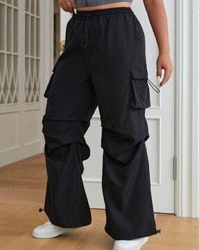 women straight track pants with elasticated waist