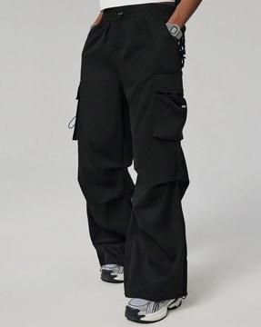 women straight track pants with elasticated waist