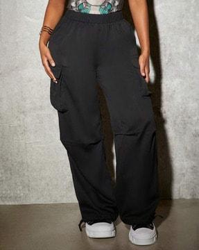 women straight track pants with elasticated waist