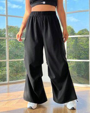 women straight track pants with elasticated waist