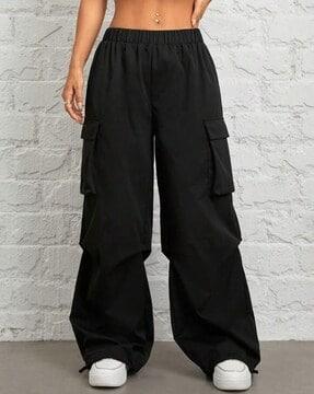 women straight track pants with elasticated waist