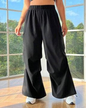 women straight track pants with elasticated waist