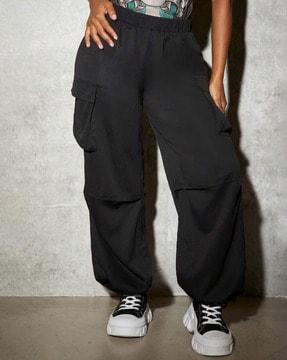 women straight track pants with elasticated waist