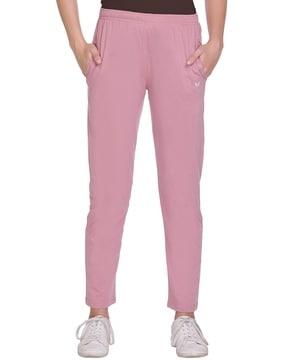 women straight track pants with elasticated waistband