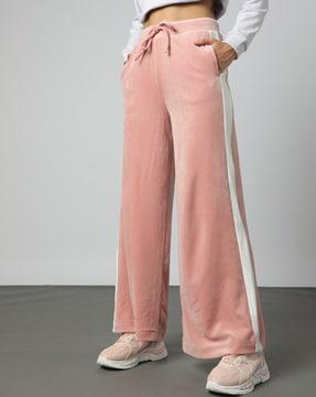 women straight track pants with insert pockets