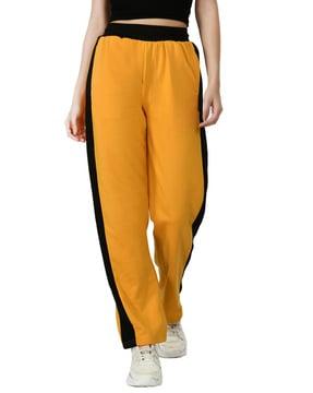 women straight track pants with insert pockets