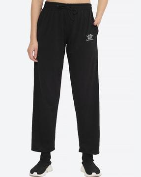 women straight track pants with insert pockets