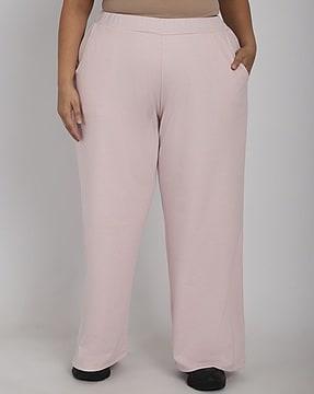 women straight track pants with insert pockets