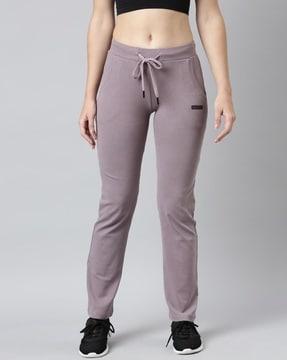 women straight track pants with insert pockets