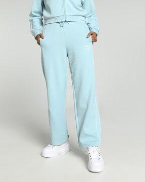 women straight track pants with insert pockets