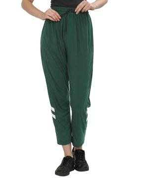 women straight track pants with insert pockets