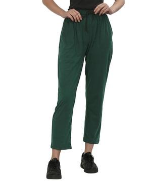 women straight track pants with insert pockets