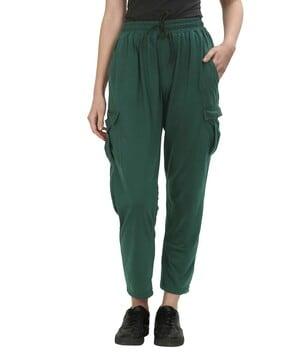 women straight track pants with insert pockets