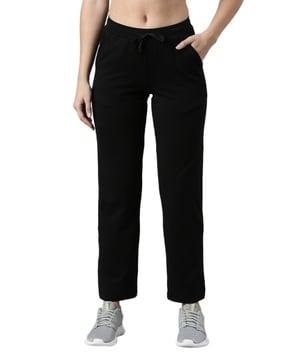 women straight track pants with insert pockets