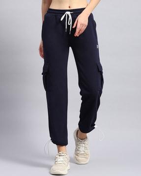 women straight track pants with insert pockets