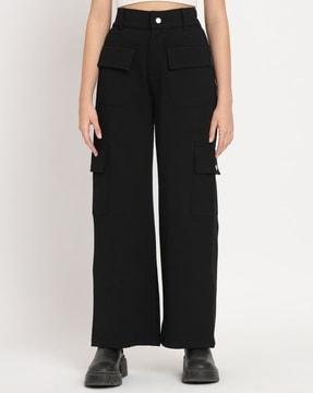 women straight track pants with pockets