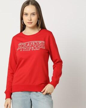 women stranger things relaxed fit sweatshirt