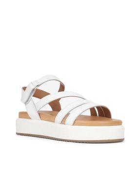 women strappy wedges with velcro closure
