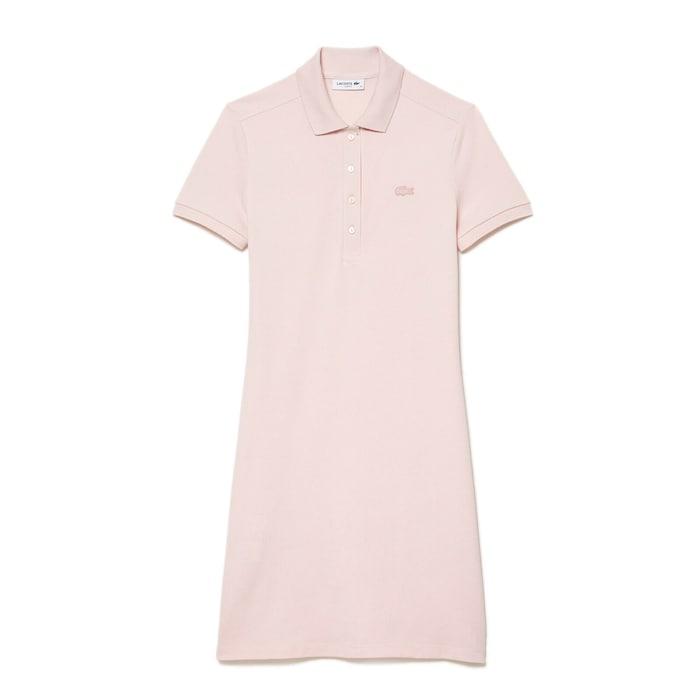 women stretch cotton pique polo dress