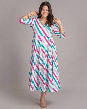 women striped a-line kurta