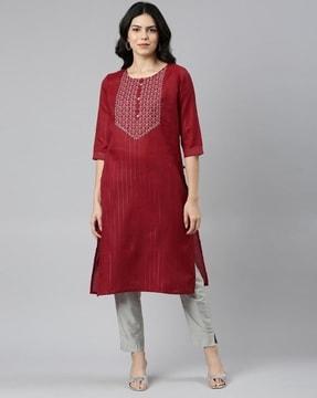 women striped a-line kurta